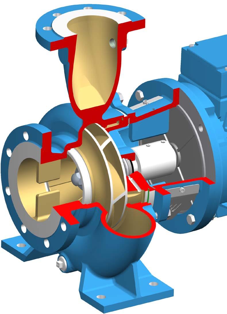 Features and benefits PUMP CASING flanges according to ISO 00 max.