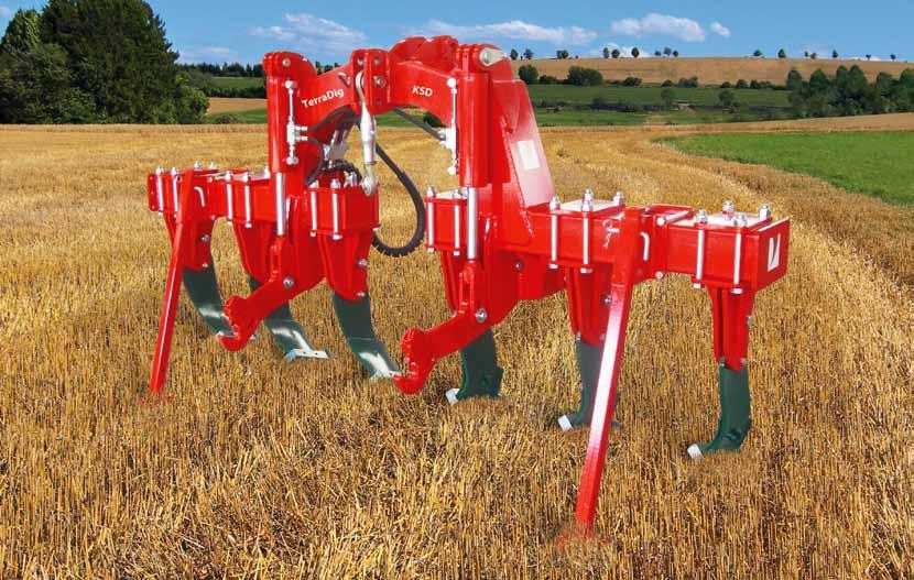 TerraDig KSD Subsoiler TerraDig KSD 300 with 6 tines Combines perfectly with VN cultivation implements In addition to loosening the soil, this implement can also be combined with other cultivation
