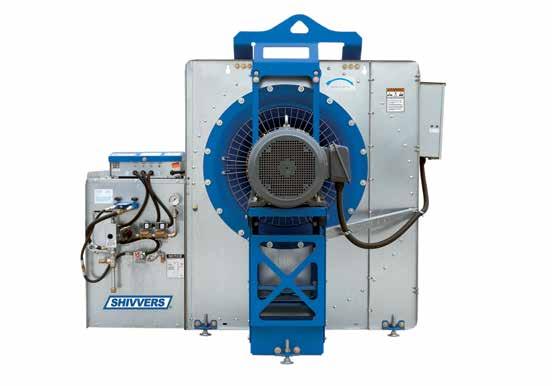 For an axial fan option, the Blue Flame Dryer features a stainless-steel construction, a high capacity vaporizer and 28-inch vane. It is capable of producing upwards of 3.