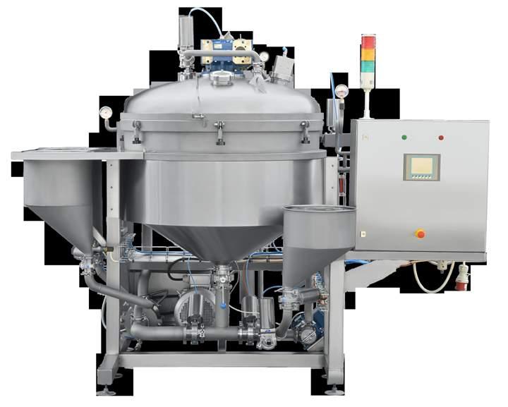 Vacuum or atmospheric version Different types of homogenizing unit, possibility of changing it when moving to production of a new type of product.