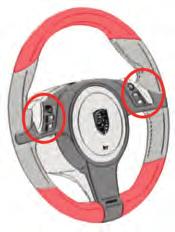 The three-stage controllable ventilation system (fan module position 1 and 2) under the perforated seat and backrest center generates an air swirl.