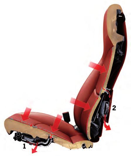 Sports Cars System 3 (9x7) Note! A temperature sensor is integrated in the heating element in the seat surfaces of both seats. A temperature of at least 59 F. (15 C.