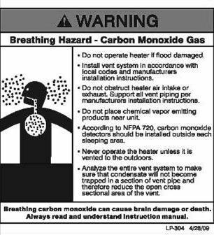 16 Ensure that the intake air will not contain any of the contaminants below. For example, do not pipe intake near a swimming pool. Avoid areas subject to exhaust fumes from laundry facilities.