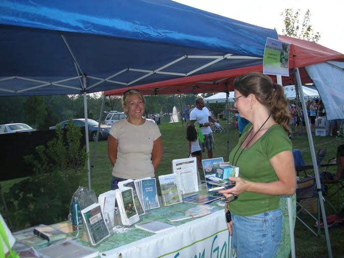 Here's how we are letting members of our community know about our Green Map project, and what's going on! Our Green Team tables at many events, and we discuss the Green Map project with attendees.