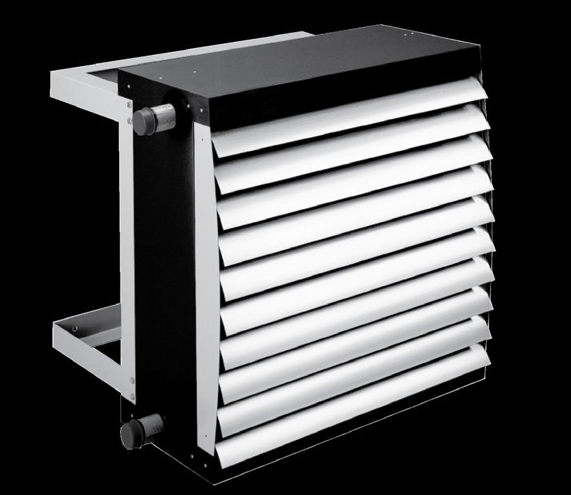 AIR HEATERS VMA The NOVENCO NoVa air heaters series integrate water heating coils and axial flow fans in common cabinets. The units are made in five sizes with three coil sizes each.