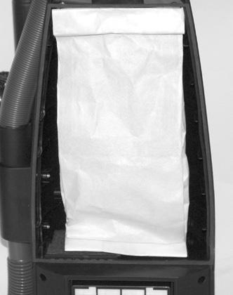 To turn the vacuum on, push the switch located on the side of the bag compartment the ( I ) position. 2.
