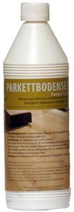 50 ml of parquet floor soap with 6-8 liters of warm water.
