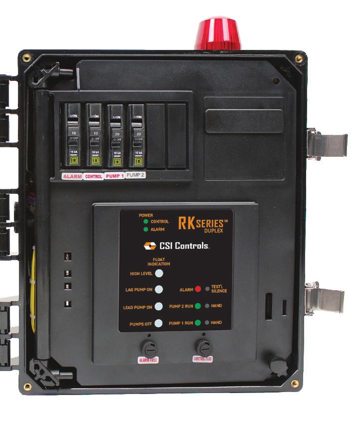 RK Series Single Phase Duplex Control Panel Single Phase, Duplex Demand Float Control System for Pump Control and System Monitoring 5 3 1 8 4 16 2 9 15 14 11 13 12 Model Shown: RKDF115ACB 10 The RK