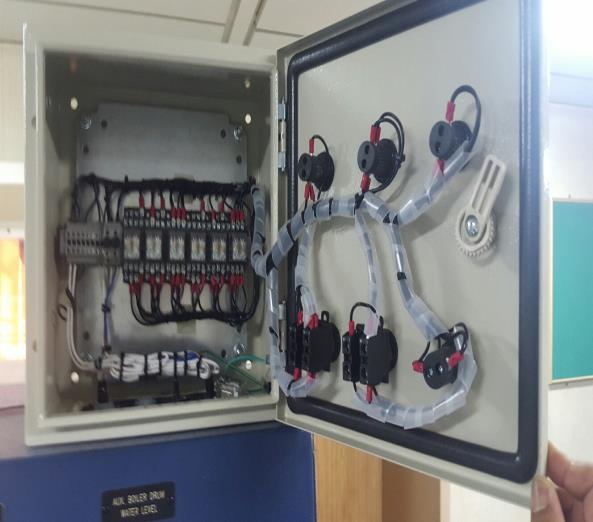 We also fabricated a new alarm panel with two alarm