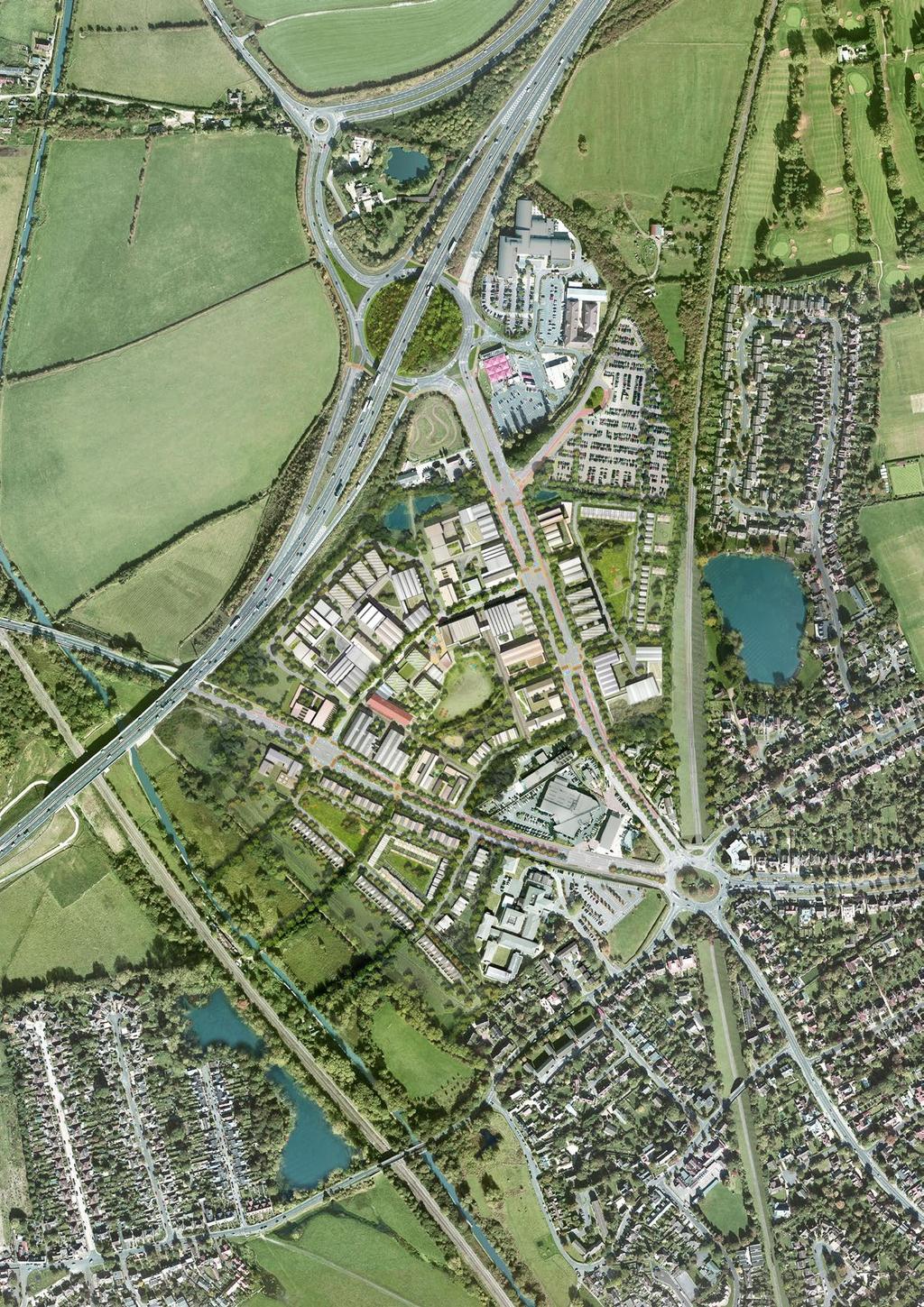 The Masterplan will see a clearly defined set of open spaces with three land areas linking together with bespoke