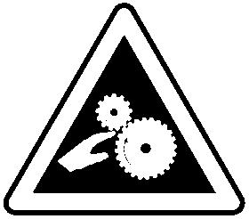 turning parts (blades of the fan) must be indicated using the