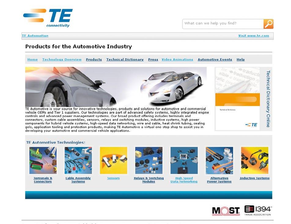 te.com/automotive/most www.te.com/en/industries/hybrid-electric-mobility-solutions IV