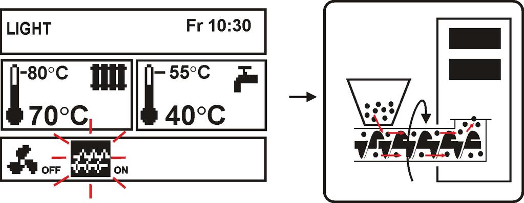 Specify the preset boiler temperature by entering: MENU -> Preset CH temp. and setting this parameter at the desired value. The preset boiler temperature can be also set at the main window.
