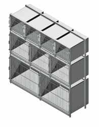 stainless steel grade cage types 10-101, 100-102 available in assembly five-cage set dimensions: 1800 x 600 x
