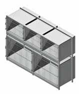 10-102 available in assembly two-cage set dimensions: 1800 x 600 x 750 mm two: 900 x 600 x 750 mm AISI 304