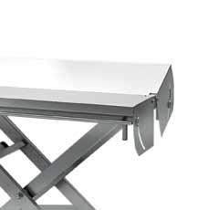 height adjustment range: 320 / 1020 mm flat tabletop X-base with four stable feet and