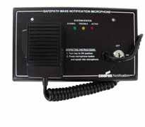 SAFEPATH In-Building Mass Notification Remote Microphone Dimensions: 8-3/4 x 5-1/4, fits into a 4-gang back box Series SAFEPATH SPMNS Remote Microphone Dedicated microphone for mass notification and