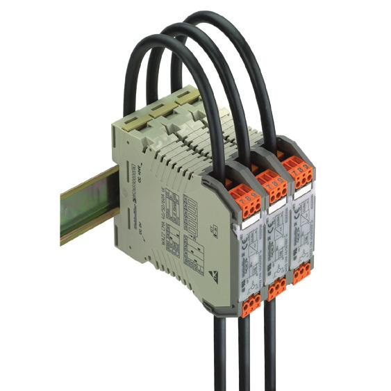 AC Current Alarms Three Phase Current monitoring with Feed Thru conductors (Hall effect sensor type shown) Wave Series Current Monitoring Wave Series Current monitoring units are available with