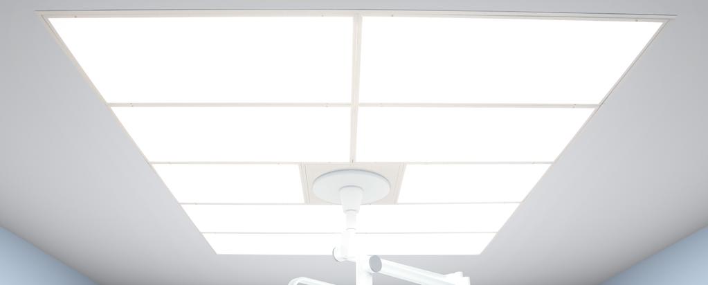 The Ultrasuite dramatically reduces the HVAC footprint in the ceiling by incorporating high-performance LED lighting directly within the laminar