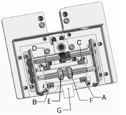 While pressing the spring-loaded lever (G), which holds the limit switch cams in place, adjust the limit switch cam (E or F) until the micro switch (C or D) clicking sound is heard. 5.