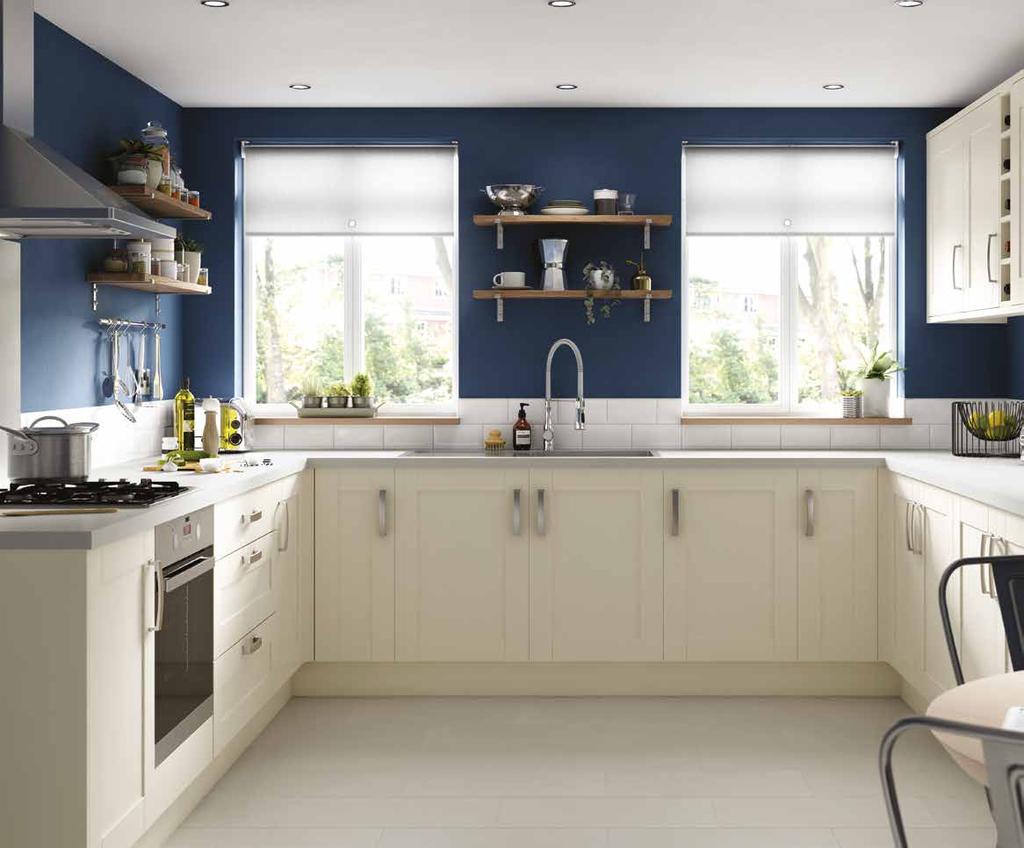 Manufacturer 0330 123 4123 Guarantee* wickes.co.uk 10 years on cabinets 5 years on doors Ohio Cream Ohio is a versatile kitchen that can be dressed in both a modern or classic style.