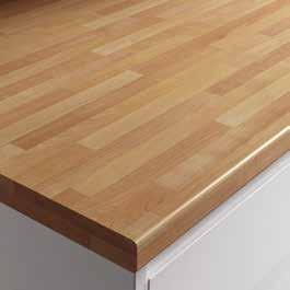 Upstands are hygienic and produce an attractive neat finish between the worktop and the wall.