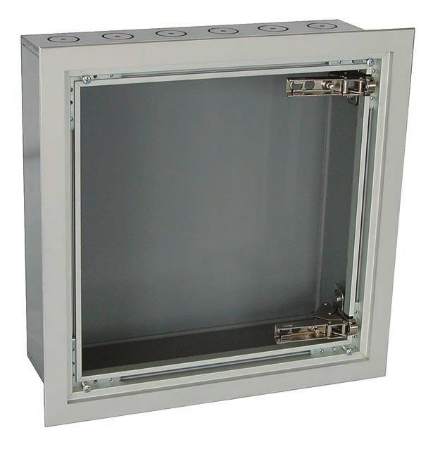Flush-mounting type and surface-mounting type enclosures for alarm indicator and operator panels AP version UPB version AP version Surface-mounting enclosure (AP) made of anodized aluminium suitable