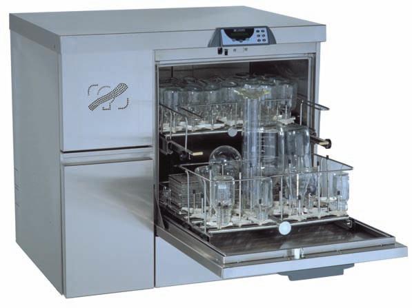 FRIENDLY MICROPROCESSOR CONTROL Easy selection of 6 standard washing programs, for chemistry glassware, bacteriology/virology (high temperature), heavily soiled glassware (i.e. agar) and volumetric flasks, plus two free additional programs.