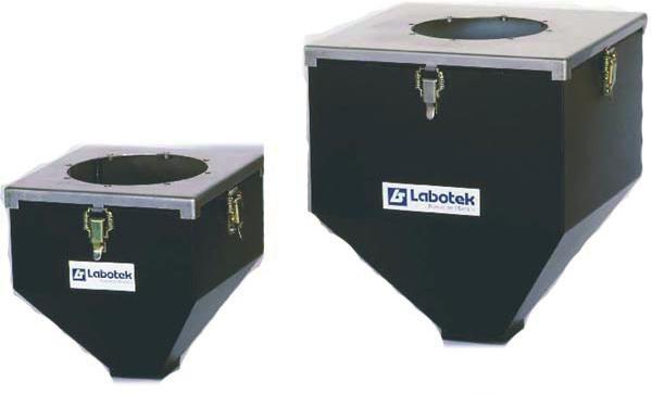 H Material Hoppers Labotek manufactures a wide selection of Material hoppers in either square or round design.