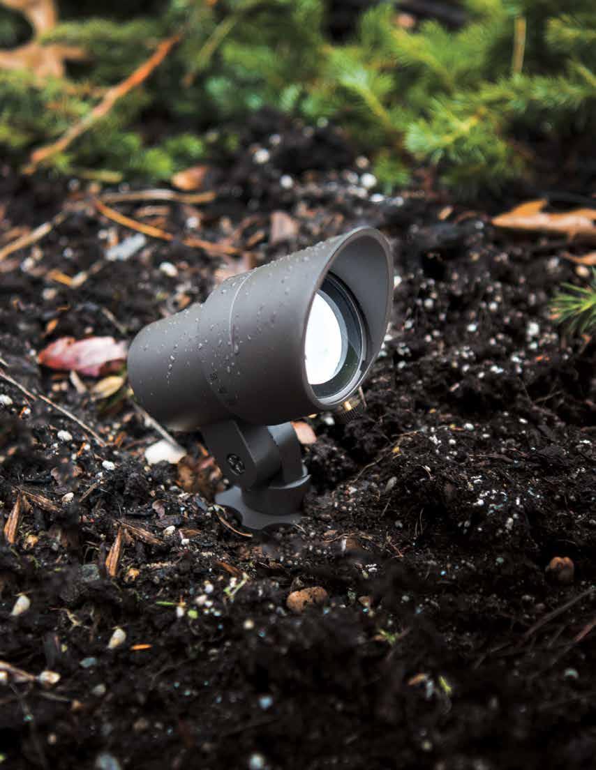 MINI ACCENT LED LANDSCAPE Adjustable beam angle IP66 rated, protected against high-pressure water jets Includes a detachable shroud Solid diecast brass or corrosion resistant aluminum Factory sealed