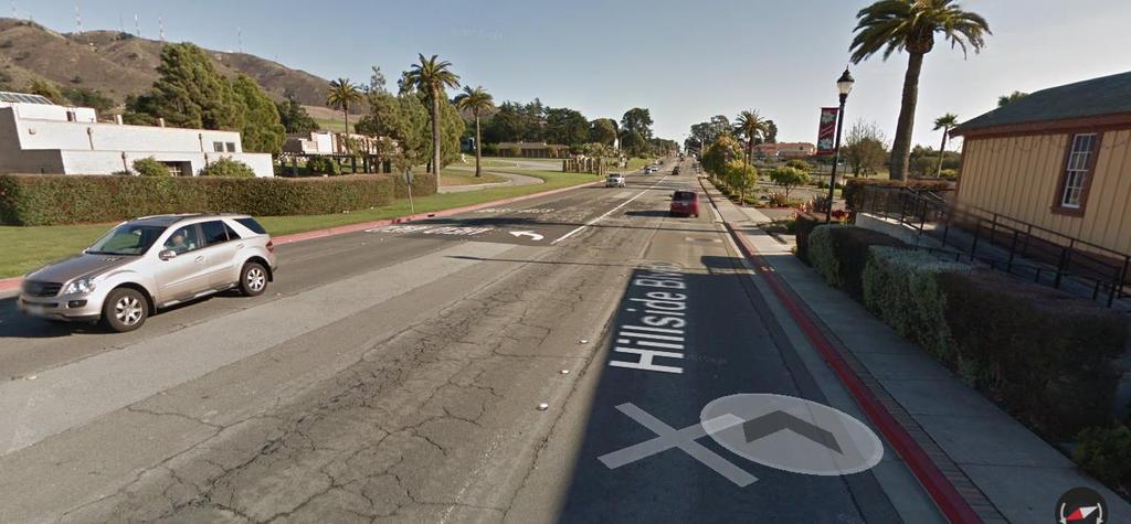 Road Diet Example: Colma Before: two travel