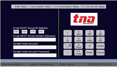the box. Figure 90 5.3.4.7 Communication Card Setup Selecting this feature user allows to set the local panel card configuration.