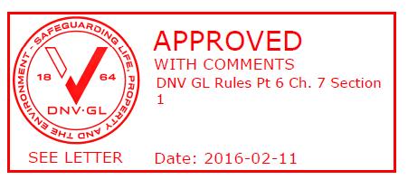Page 4 of 14 3 APPROVAL PROCESS, RULES AND REGULATIONS The DNV GL rules entered into force 1st January 2016 and will apply for the approval.