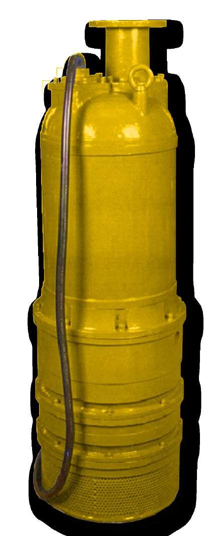 5590 Submersible Pump Manufactured specially for Emergency dewatering for the mining industry. DESIGN FEATURES: 55kW 4 pole motor 525 V 3PH with D.O.