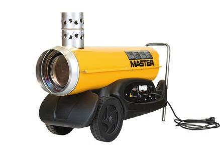 photocell Stainless steel combustion chamber Oil tank with level indicator Trolley included Snorkel Easy maintenance with external pump Diagnostic LED Construction sites and heating roadworks