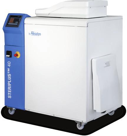 STERIPLUSTM integrated system with preliminary shredding and steam sterilization of your biohazardous waste REDUCTION OF 8 LOG10 OF CONTAMINATION BY AN AUTOCLAVING CYCLE OF STEAM AT 135 C/275 F