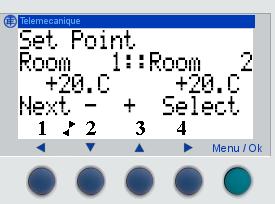 4. Reading of the temperature value of the two rooms In order to check the temperature of the two rooms; it is possible, on each controller, to read them on the front panel.