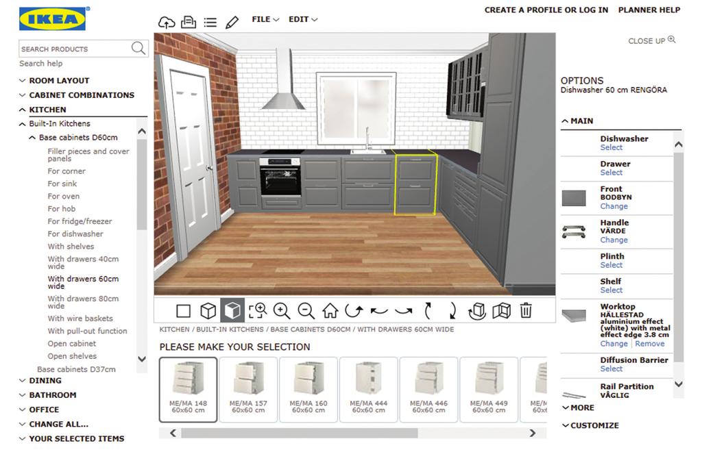 the IKEA Home Planner Just follow the instructions on the Plan your kitchen page to get started. If at any stage you need a hand, drop by your local IKEA store and our kitchen experts can help you.