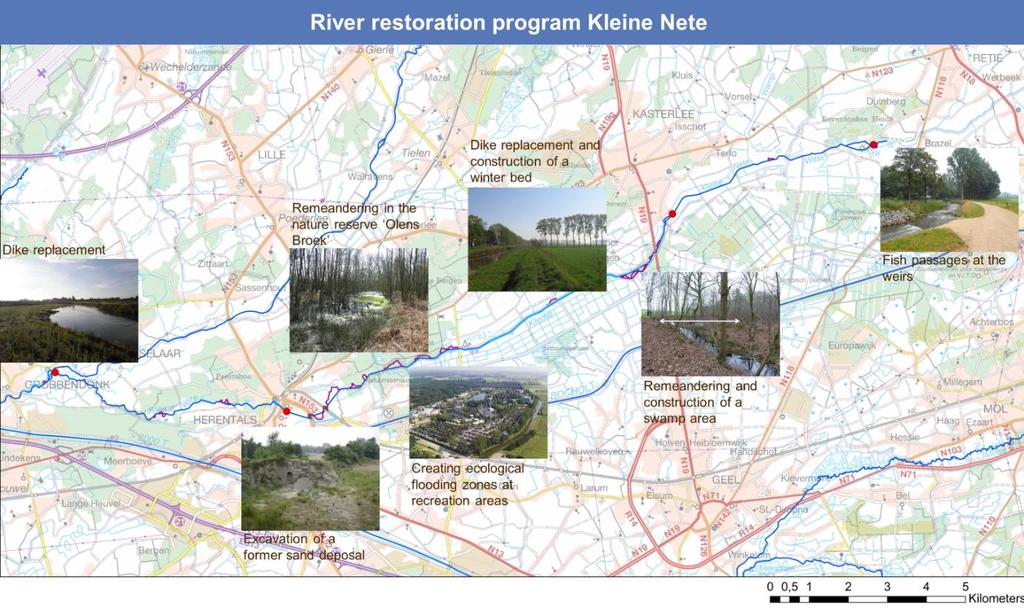 ..). Figure 2: Course of the Kleine Nete in the past To mitigate the major disturbance of the river system, a river restoration program was set up.
