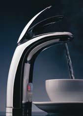A swivel action allows the dispenser to be swung out of the way if more sink space is required.