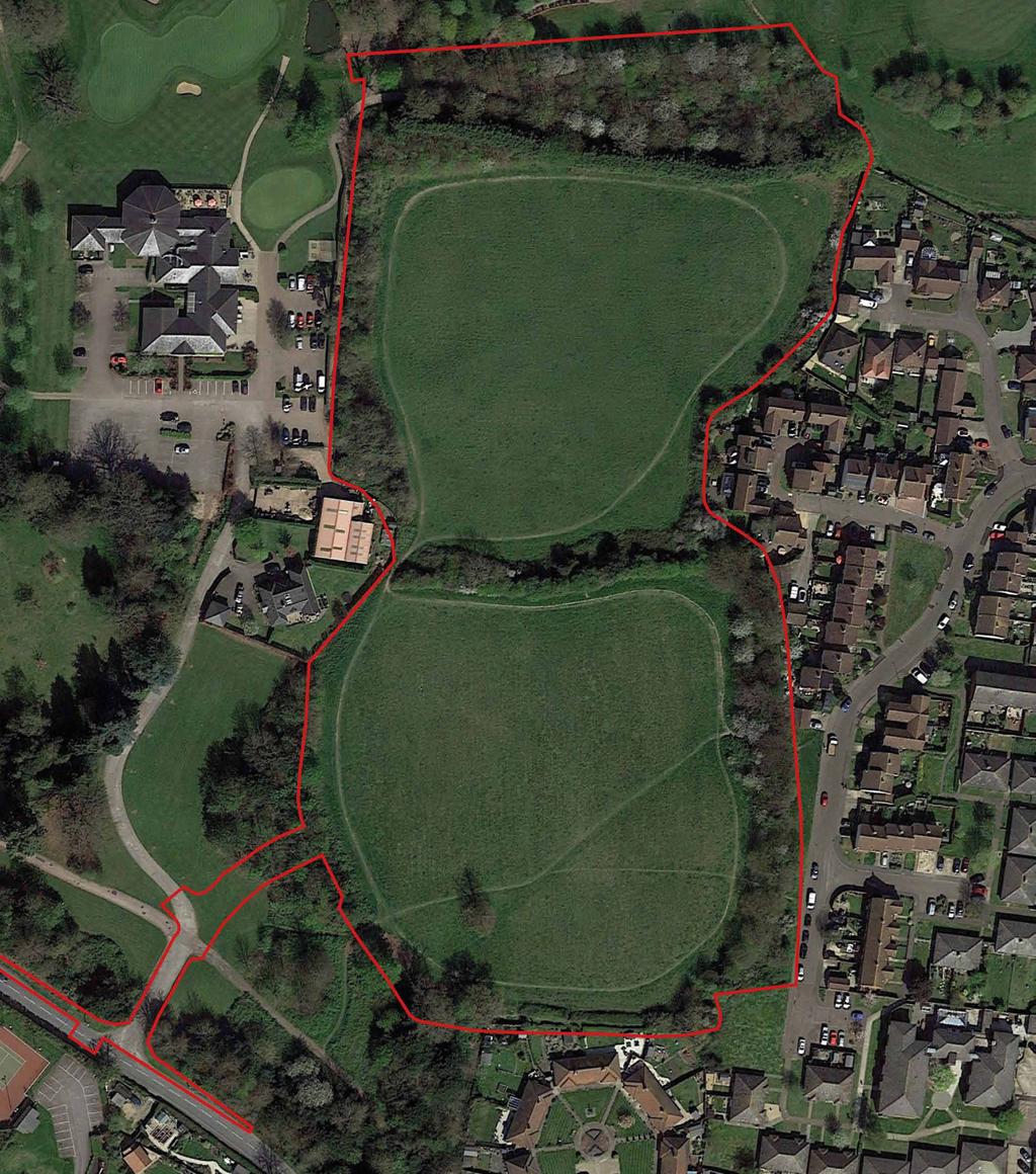 ABOUT THE SITE The 4.45 hectare site is located on the northern side of the village, and is adjacent to Station Road and Colne Valley Golf Club.