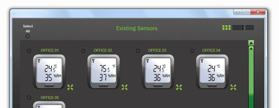 screens, clicking on a sensor