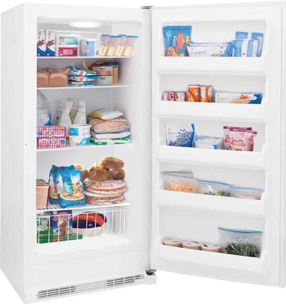 Upright Freezer MADE IN USA Defrost Type: Frost Free Control Type: Manual Storage Baskets: 1 Lower Level Deep Wire Perfect for storing larger items!