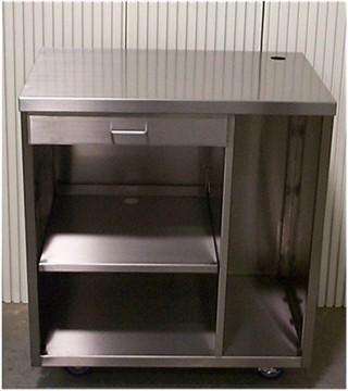 General Food Cart - 3254 AMP Includes a hand sink with a self contained water system and a 10 gallon waste tank. Stainless steel construction. Cash drawer and 2 cup dispensers.