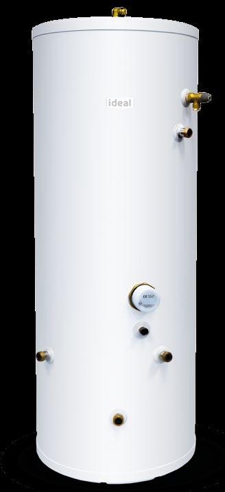 Ideal Cylinders 90 120 150 180 210 250 300 400 2 Year parts warranty 25 Year vessel warranty Duplex stainless steel construction New flat top & base with 20% more HCFC insulation Aligned tapping