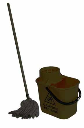 Buckets and mops Select the right colour bucket AND mop for the area you are cleaning.