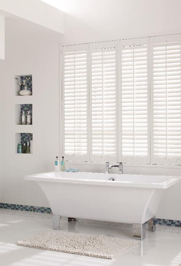HOLLYWOOD Our ABS shutters are completely waterproof, so ideal for bathrooms, kitchens and other high traffic areas.