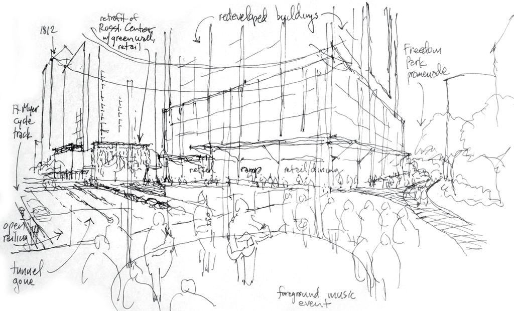 RTA DRAFT 2014.03.12 ROSSLYN PLAN FRAMEWORK Envisioning and revitalized Freedom Park better integrated into Rosslyn s fabric North Ft.