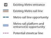 T5 T6 Lay the groundwork for needed expansion of rail services in Rosslyn by working with WMATA and the region on emerging plans for a future second Rosslyn Metro Station (platform) as set forth in