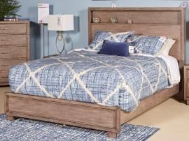 B552 Arnett (Signature Design) Casual contemporary group made with engineered wood veneers and solid wood frames in a smoky gray color finish Low profile bed